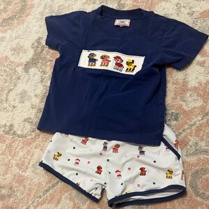 Smocked Paw Patrol Shirt with Shorts Set